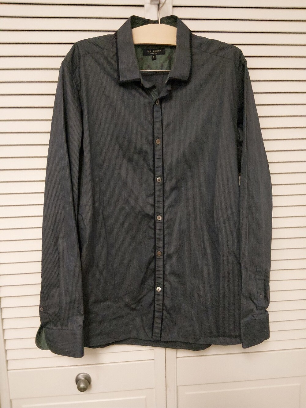 Ted Baker Men's Charcoal Pinstripe Dress Shirt